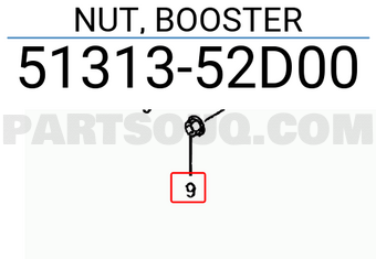 Suzuki 5131352D00 NUT, BOOSTER