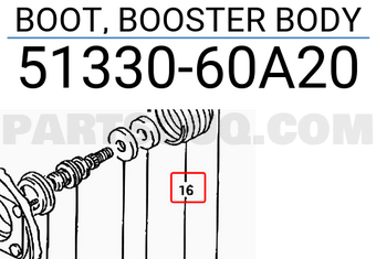 Suzuki 5133060A20 BOOT, BOOSTER BODY