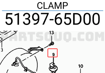 Suzuki 5139765D00 CLAMP