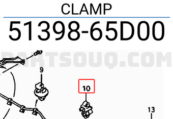 Suzuki 5139865D00 CLAMP