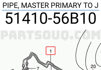 Suzuki 5141056B10 PIPE, MASTER PRIMARY TO J