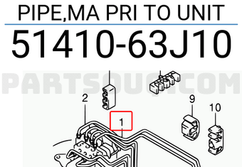 Suzuki 5141063J10 PIPE,MA PRI TO UNIT