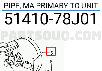 Suzuki 5141078J01 PIPE, MA PRIMARY TO UNIT