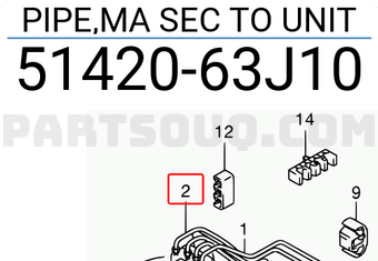 Suzuki 5142063J10 PIPE,MA SEC TO UNIT