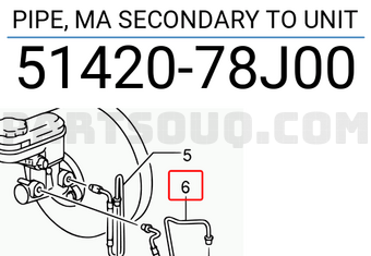 Suzuki 5142078J00 PIPE, MA SECONDARY TO UNIT