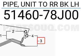 Suzuki 5146078J00 PIPE, UNIT TO RR BK LH