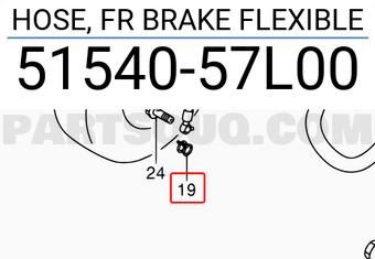 Suzuki 5154057L00 HOSE, FR BRAKE FLEXIBLE