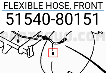 Suzuki 5154080151 FLEXIBLE HOSE, FRONT