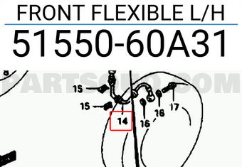 Suzuki 5155060A31 FRONT FLEXIBLE L/H