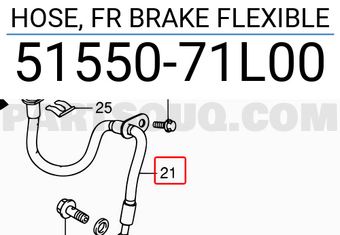 Suzuki 5155071L00 HOSE, FR BRAKE FLEXIBLE