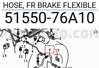 Suzuki 5155076A10 HOSE, FR BRAKE FLEXIBLE