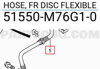 Suzuki 51550M76G10 HOSE, FR DISC FLEXIBLE