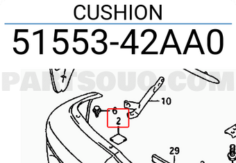 Suzuki 5155342AA0 CUSHION