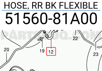 Suzuki 5156081A00 HOSE, RR BK FLEXIBLE