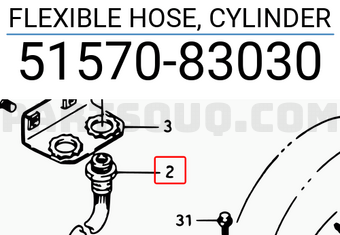 Suzuki 5157083030 FLEXIBLE HOSE, CYLINDER