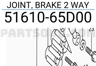 Suzuki 5161065D00 JOINT, BRAKE 2 WAY