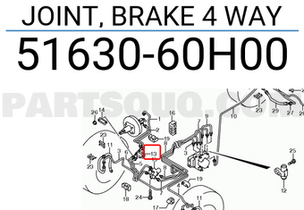 Suzuki 5163060H00 JOINT, BRAKE 4 WAY