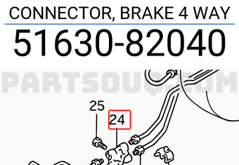 Suzuki 5163082040 CONNECTOR, BRAKE 4 WAY