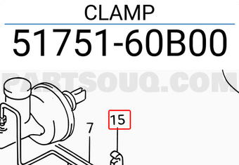 Suzuki 5175160B00 CLAMP