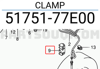 Suzuki 5175177E00 CLAMP