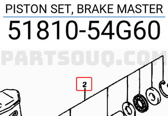 Suzuki 5181054G60 PISTON SET, BRAKE MASTER