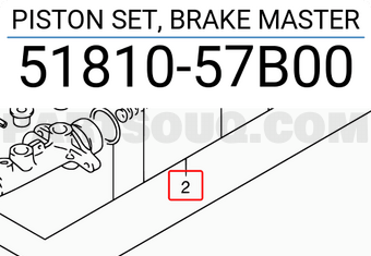 Suzuki 5181057B00 PISTON SET, BRAKE MASTER
