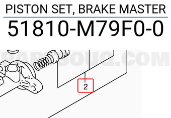Suzuki 51810M79F00 PISTON SET, BRAKE MASTER