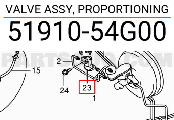 Suzuki 5191054G00 VALVE ASSY, PROPORTIONING