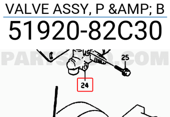 Suzuki 5192082C30 VALVE ASSY, P & B
