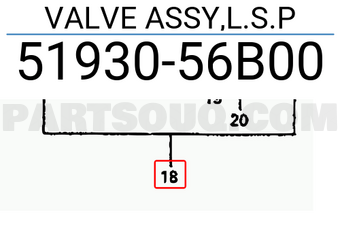 Suzuki 5193056B00 VALVE ASSY,L.S.P