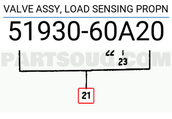 Suzuki 5193060A20 VALVE ASSY, LOAD SENSING PROPN