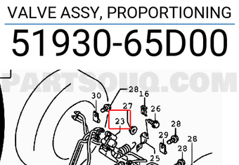 Suzuki 5193065D00 VALVE ASSY, PROPORTIONING
