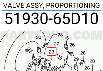 Suzuki 5193065D10 VALVE ASSY, PROPORTIONING