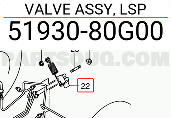 Suzuki 5193080G00 VALVE ASSY, LSP