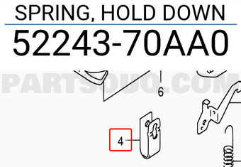 Suzuki 5224370AA0 SPRING, HOLD DOWN