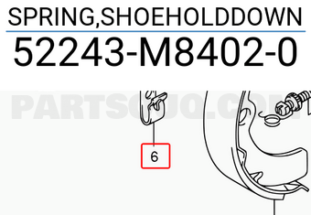 Suzuki 52243M84020 SPRING,SHOEHOLDDOWN