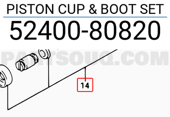 Suzuki 5240080820 PISTON CUP & BOOT SET