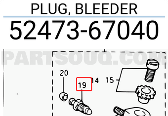 Suzuki 5247367040 PLUG, BLEEDER