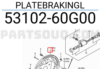 Suzuki 5310260G00 PLATEBRAKINGL