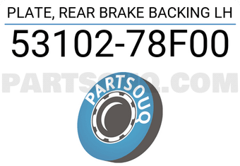 Suzuki 5310278F00 PLATE, REAR BRAKE BACKING LH