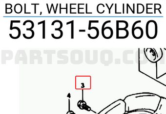 Suzuki 5313156B60 BOLT, WHEEL CYLINDER