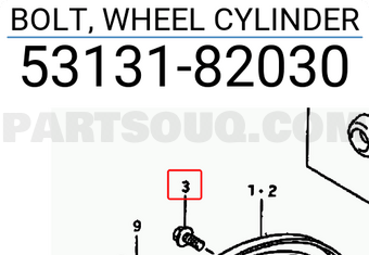 Suzuki 5313182030 BOLT, WHEEL CYLINDER