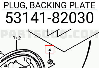 Suzuki 5314182030 PLUG, BACKING PLATE