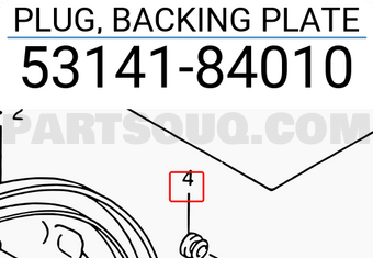 Suzuki 5314184010 PLUG, BACKING PLATE