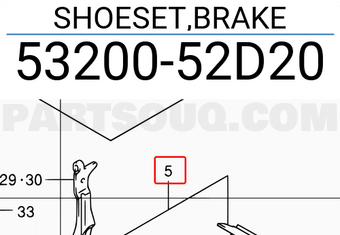Suzuki 5320052D20 SHOESET,BRAKE