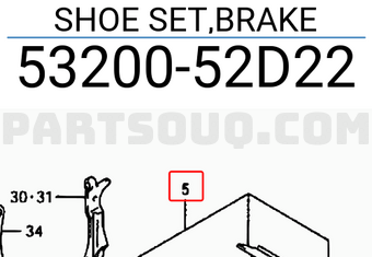 Suzuki 5320052D22 SHOE SET,BRAKE