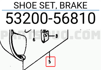 Suzuki 5320056810 SHOE SET, BRAKE