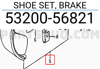 Suzuki 5320056821 SHOE SET, BRAKE