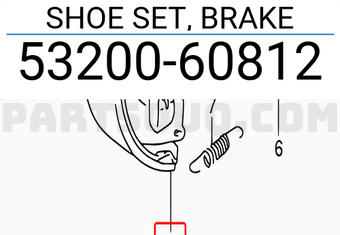 Suzuki 5320060812 SHOE SET, BRAKE
