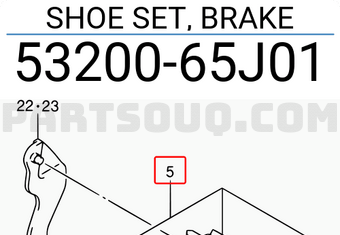 Suzuki 5320065J01 SHOE SET, BRAKE